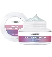 Morovan Clear Builder Gel for Nails: UV/LED Hard Gel Kit - 2oz Strong Sculpting Extension Strengt...