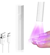 Gellen Mini UV Light, Portable Handheld UV Nail Light, White Cordless Gel Nail UV Light for Gel N...