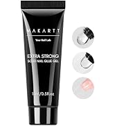 Makartt Solid Nail Glue: Clear Gel for Press On Nails - Long-Lasting & Super Strong - 15ML