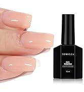 TOMICCA Nude Gel Nail Polish, 15ml Jelly Gel Polish, Translucent Nude Nail Polish Quick Dry, Soak...