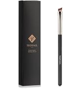 TEOYALL Flat Angled Eyeliner Brush, Soft Thin Slanted Synthetic Bristles Precision Eyebrow Brush ...