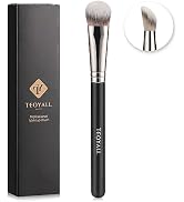 TEOYALL Angled Concealer Brush, Synthetic Contour Brush for Blending Setting Buffing with Liquid,...