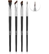 TEOYALL Eyeliner Brushes Set, 4 PCS Ultra Thin Slanted Angled Brush Precision Fine Point Eyeliner...