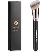 TEOYALL Angled Foundation Contour Brush, Synthetic Kabuki Brush for Concealing Blending Setting B...