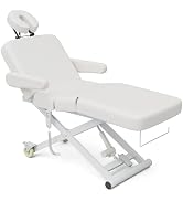 Paddie Fully Electric Massage Table Professional with Face Cradle, 3 Motor Customized Angle Foldi...