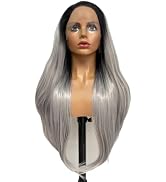 Wiginway synthetic lace front wig, Long Straight Wig, 13x3 Lace Frontal Wigs for Women,Cosplay Pa...