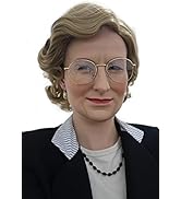 ALLAURA Mrs Doubt+Fire Old Lady Wig Short Wavy Costume Wig Womens Cosplay Wigs Grandma