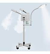 Paddie Professional 3 in 1 Facial Steamer on Wheels for Esthetician, Hot & Cold Mist, 5X LED Magn...