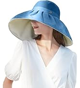 BENEUNDER Large Brim Floppy Sun Hats for Women Summer Beach Sun Hat Foldable UPF 50+