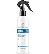 Biotin Heat Protectant Spray for Hair with Moroccan Argan Oil - Leave in Deep Conditioner for Dry...