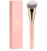 TEOYALL Flat Angled Foundation Brush, Large Dense Synthetic Bristles Kabuki Brush for Base Makeup...