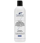 FRAGFRE 3 in 1 Shampoo Conditioner and Beard Wash for Men 12 oz - Unscented Beard Wash for Sensit...
