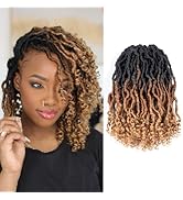 Toyotress Passion Locs Crochet Hair - 10 Inch 8 Packs Ombre Brown Blonde Faux Locs Crochet Hair C...