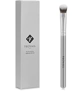 TEOYALL Under-Eye Concealer Brush, Small Flat Angled Synthetic Bristles Flawless Coverage Multita...