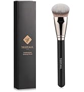 TEOYALL Flat Angled Foundation Brush, Large Dense Synthetic Bristles Kabuki Brush for Base Makeup...
