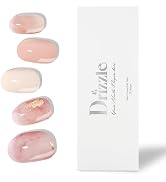Drizzle Semi Cured Gel Nail Strips, Real Nail Polish Art Stickers (UV/LED Light Required), Glossy...