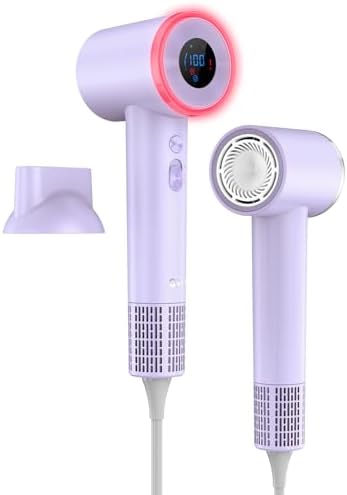 OSOU Hair Dryer, High Speed Fast Drying Hair Dryers, Negative Ionic Portable Blow Dryer with 110000 RPM Brushless Motor, Lightweight Low Noise Thermo-Control Hairdryer with Nozzle for Home, Travel