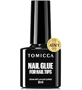 TOMICCA Super Strong Gel Nail Glue Acrylic Nails, Gel Nail Glue Easy Application Long Lasting Cle...