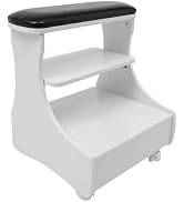 BINELUCOLU Pedicure Foot Rest Cart, Pedicure Cart with Drawer&Pull Out Shelf Salon Nail Foot Bath...