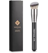 TEOYALL Angled Kabuki Foundation Brush, Dense Synthetic Contour Brush for Bronzer Liquid Foundati...