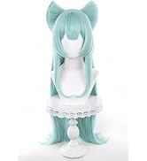 Aadesso Yumemizuki Mizuki cosplay wig for game genshin easy to style Cyan Hair with wig cap