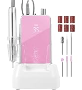 Makartt Professional Nail Drill, 35000RPM Rechargeable Efile with Coreless Motor, Nouvella Electr...