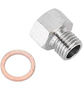 M12x1.5 to 1/8 NPT Fitting Adapter, Aluminium Alloy Fitting Adapter NPT 1/8