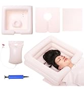 Inflatable Bedside Shampoo Set with Water Bag and Waterproof Shawl. Wash Hair in Bed for Children...