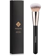 TEOYALL Domed Foundation Brush, Soft Dense Synthetic Bristles Blending Brush for Liquid Cream Fou...