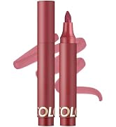 3 Colors Lip Tint Marker, Liquid lipstick with Nude Matte Shades, 2-in-1 Lip Liner and Stick, 24 ...