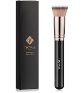 TEOYALL Kabuki Foundaiton Brush, Soft Dense Synthetic Bristles Flat Top Blending Buffing Brush Fo...
