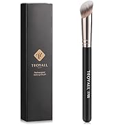 TEOYALL Under Eye Concealer Brush, Angled Contour Brush Synthetic Kabuki Brush for Concealing Ble...