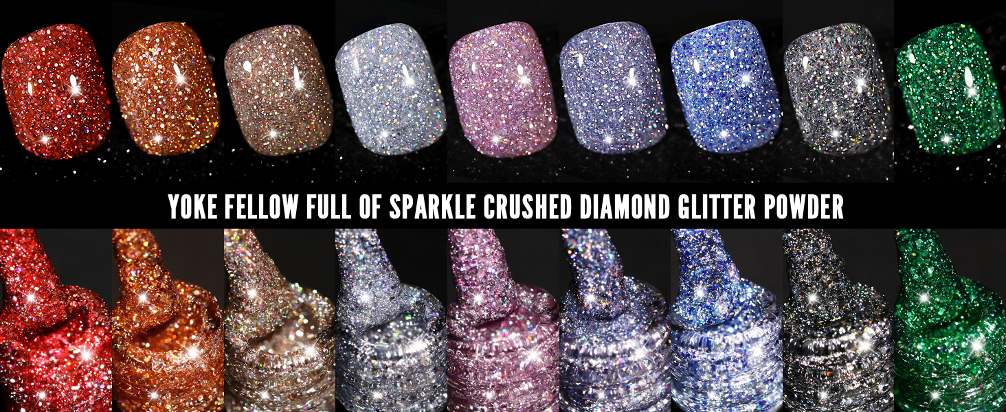 Reflective glitter gel nail polish