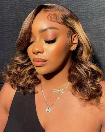 highlight bob wig human hair