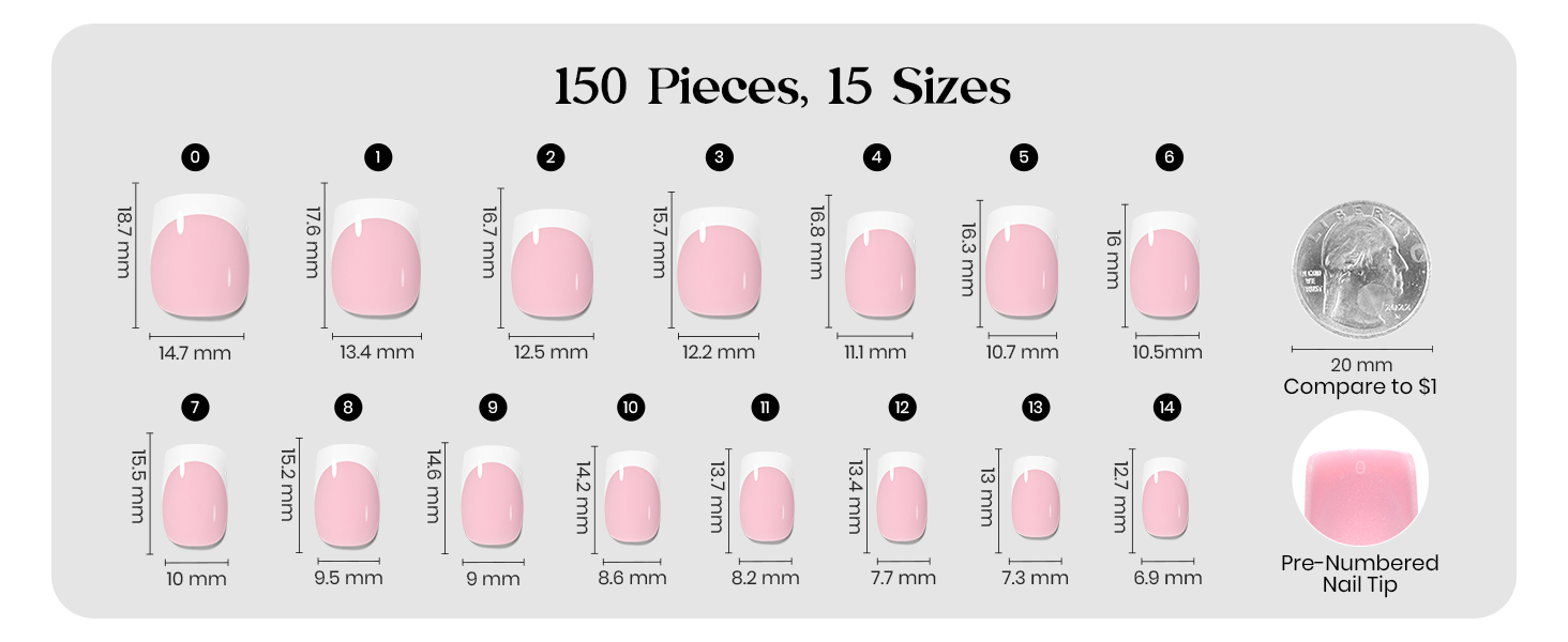French Tip Press On Nails