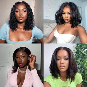 13x6 lace front wig short bob wig can be curled
