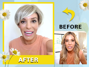 Short Wigs Pixie Cut Wigs with Bangs