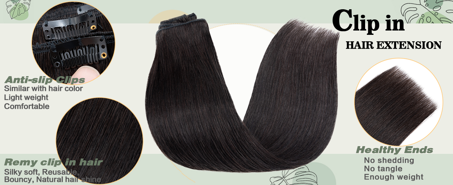 uman Hair Extensions Clip ins