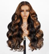 Arabella 5x6 Wear and Go Glueless Wigs Human Hair 1B/30 Highlight Lace Front Wig Human Hair Pre C...