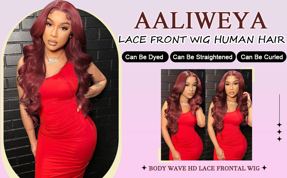 13x4 body wave lace front wig 99j color