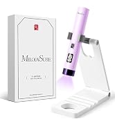 MelodySusie Handheld UV Light for Gel Nails with Stand, Mini Portable Cordless Nail Lamp with LCD...