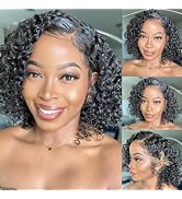 Nadula Bye Bye Knots Wig 10 Inch Short Curly Beyond Basics Bob Glueless Wigs Human Hair Pre Cut/P...