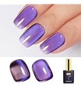 YTD Likomey High Shine Glass Cat Eye Gel Nail Polish,HEMA Free TPO Free,15ml Mystic Purple Magnet...