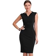 Allegra K Women's Sheath Dress Work Pencil Sleeveless Office Elegant Business Dress