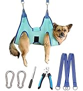 Kkiimatt Dog Pet Grooming Hammock,S Dog Hanging Harness for Nail Clipping, Dog Trimming Cutting H...