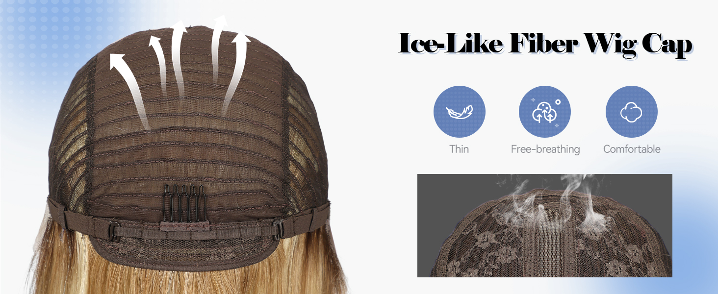 Ice-Like Fiber Wig Cap