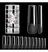 Ranrose Long Straight Nails Tips,240PCS Full Cover Gel x Nail Tips for Acrylic Nails Professional...