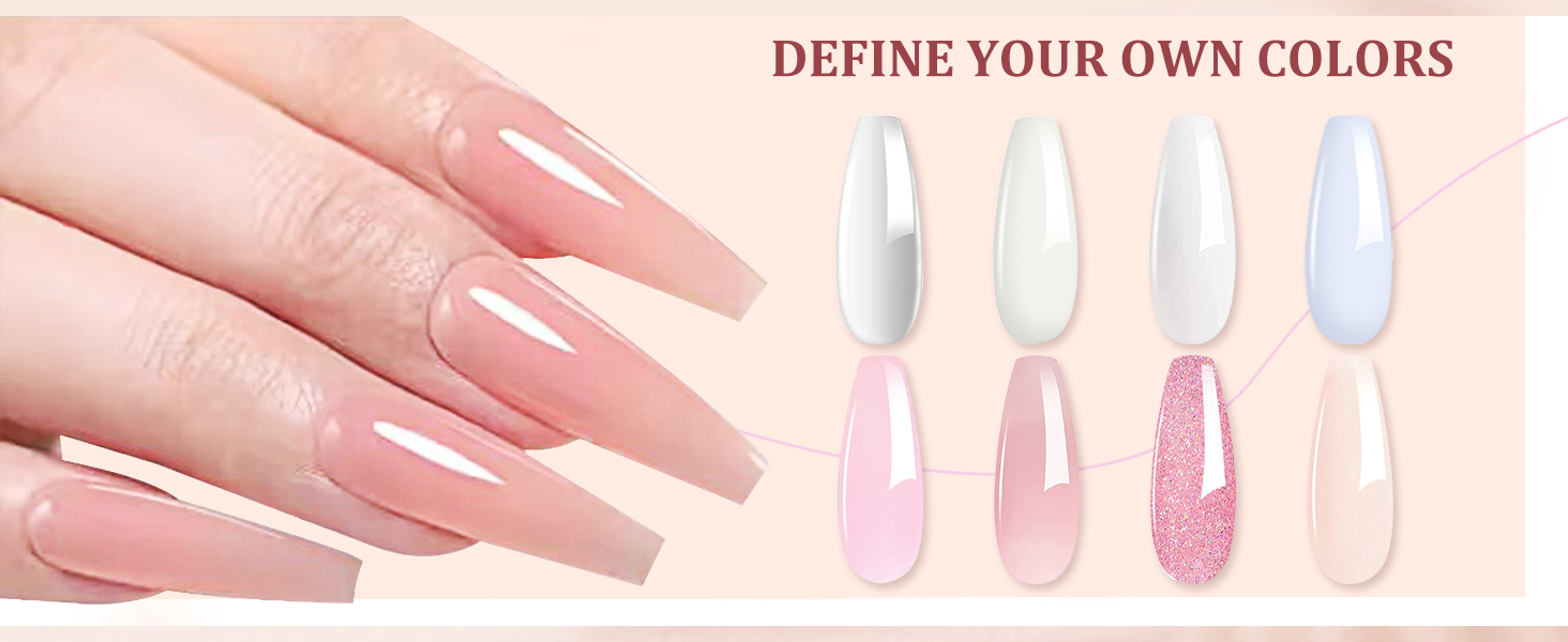dipping powder starter kit dip colors acrylic nail kit nails nail blue purple pink red honey joy