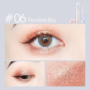 ZEESEA Glitter Galaxy Colored Liquid Eyeshadow, Dazzling Shimmer Eye Makeup, High Pigmented