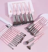pink makeup brushes